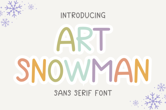 Art Snowman Font for Creative Projects