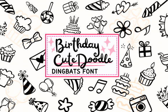 Birthday Cute Doodle Font