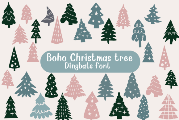 Boho Christmas Tree Font