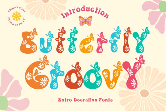 Butterfly Groovy Font for Business