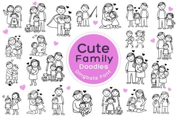 Cute Family Doodles Font