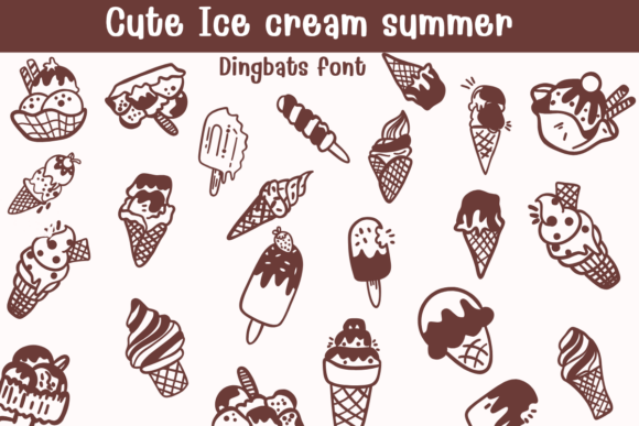 Cute Ice Cream Summer Font