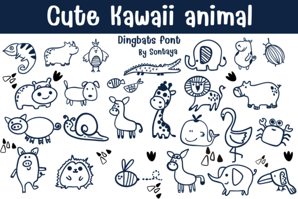 Cute Kawaii Animal Font