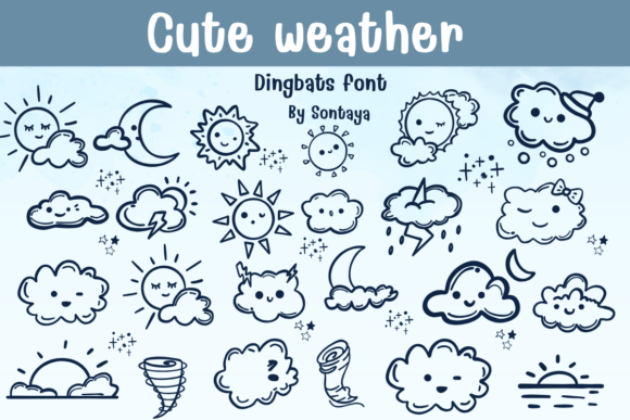 Cute Weather Font for Creative Makers