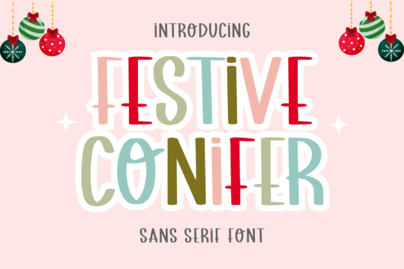 Festive Conifer Font for Crafters