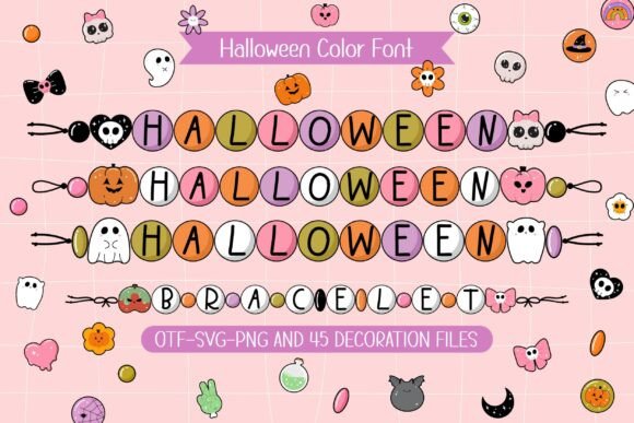 Halloween Bracelet Font for Spooky Design