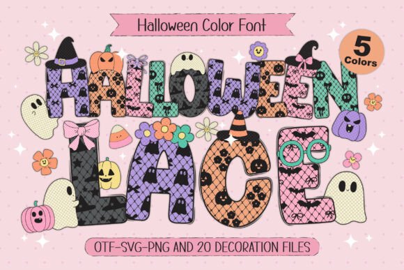 Halloween Lace Font for Creative Projects