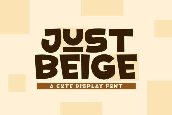 Just Beige Font for Web Design