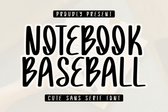Notebook Baseball Font
