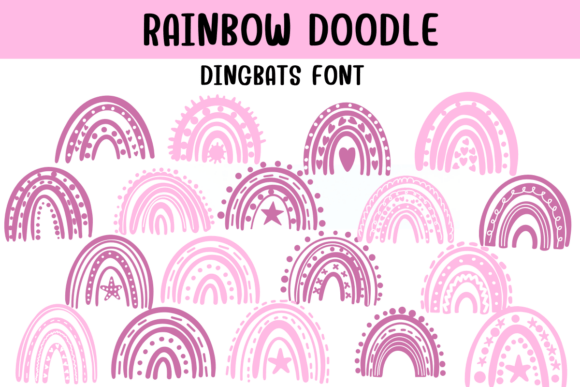 Rainbow Doodle Font for Creative Design